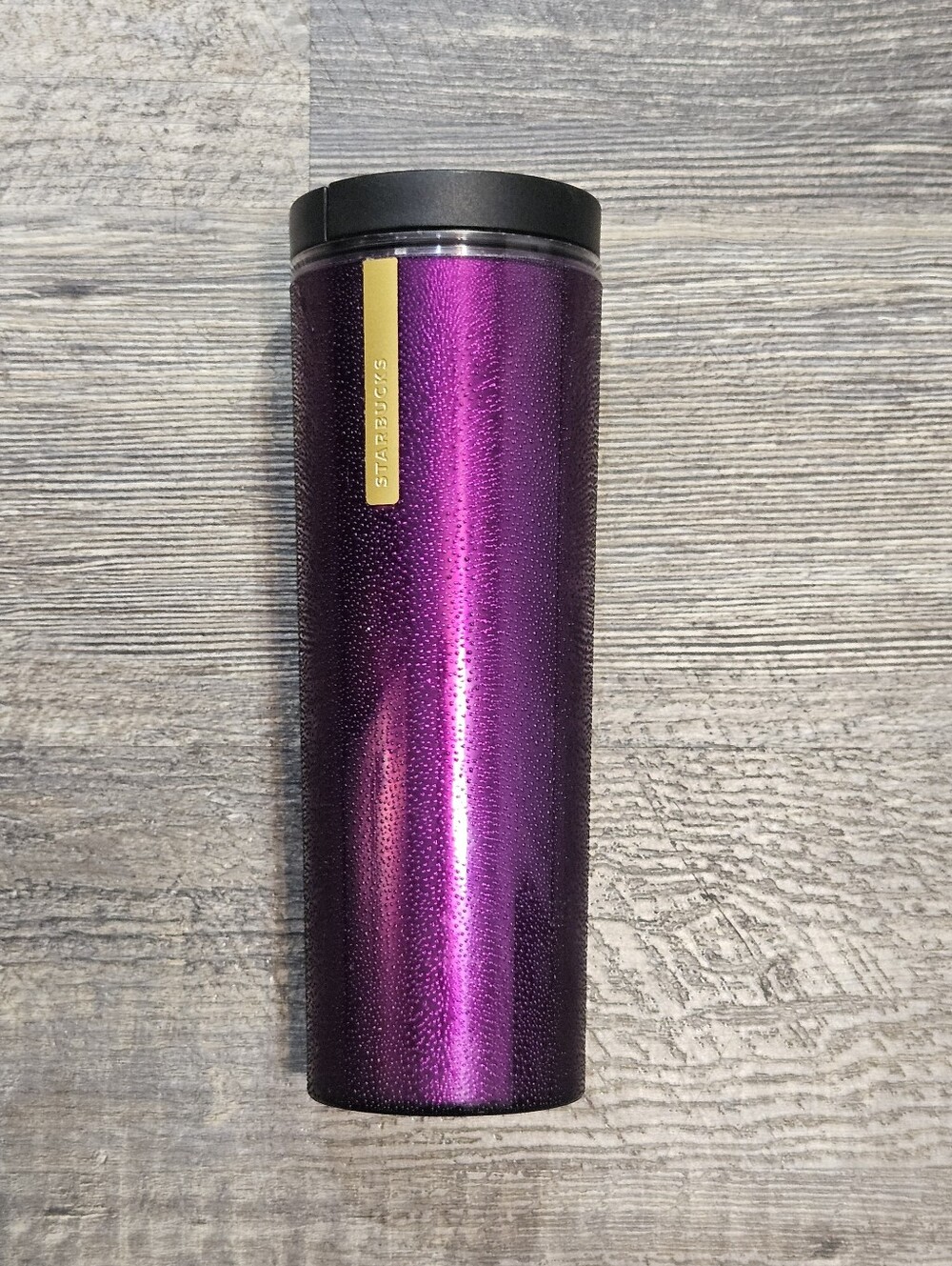 Starbucks Metallic Purple Pebbled Travel Tumbler 16oz